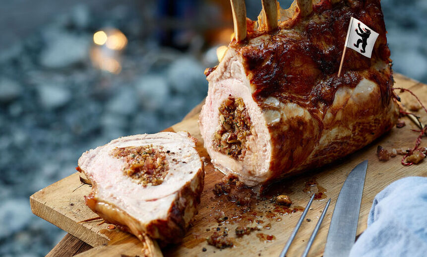 Kalbsrack gefüllt vom Grill Kalbsrack gefüllt vom Grill